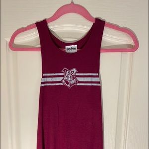 HARRY POTTER HOGWARTS CREST MAROON TANK TOP SHIRT